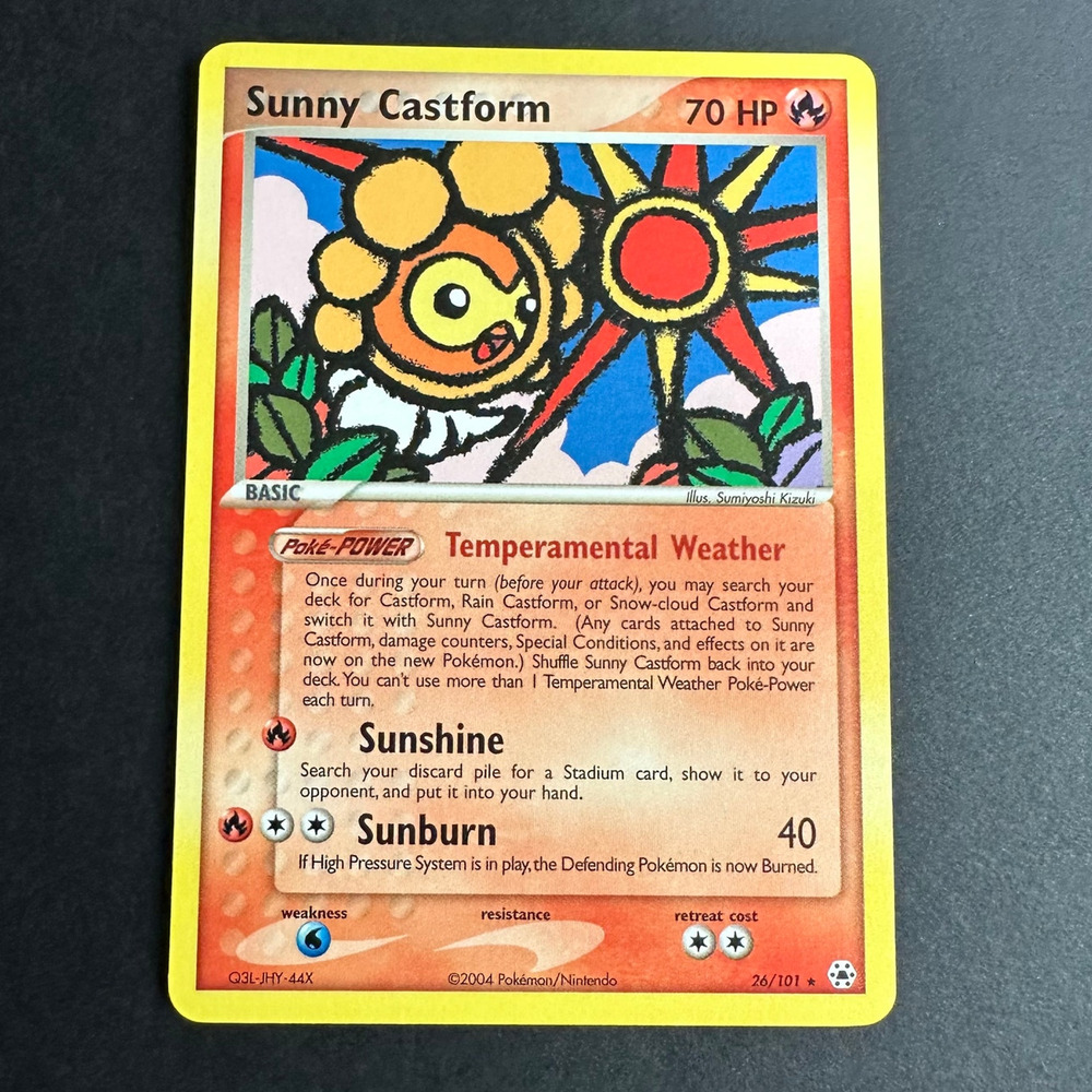 Pokemon TCG Sunny Castform EX Hidden Legends 26/101 Rare Normal NM